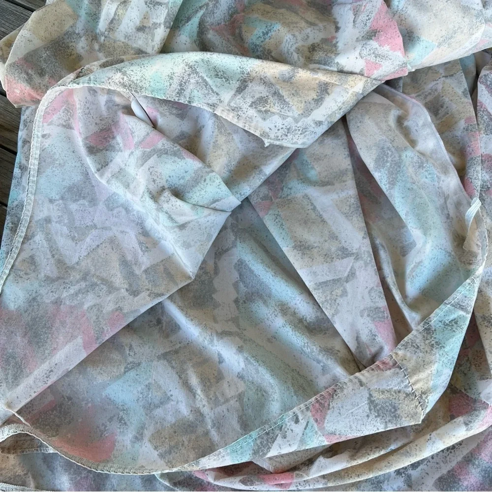 Vintage Cannon Caress Cheyenne 4-Piece King Size Sheet Set Southwest Pastel GUC